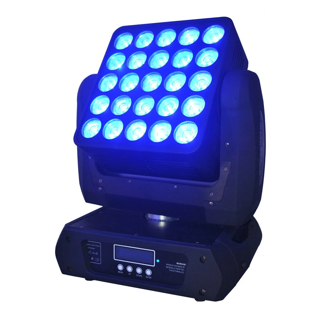 High Brightness 12W 25PCS LED Moving Head Matrix Blinder Light for Stage Decoration