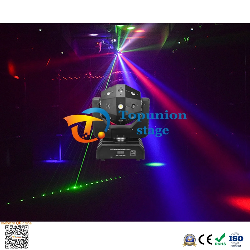 16PCS Rotating Beam+Laser+Strobe 3 in 1 Spot Bar Colorful Lights Burst Bouncing Stage Lights