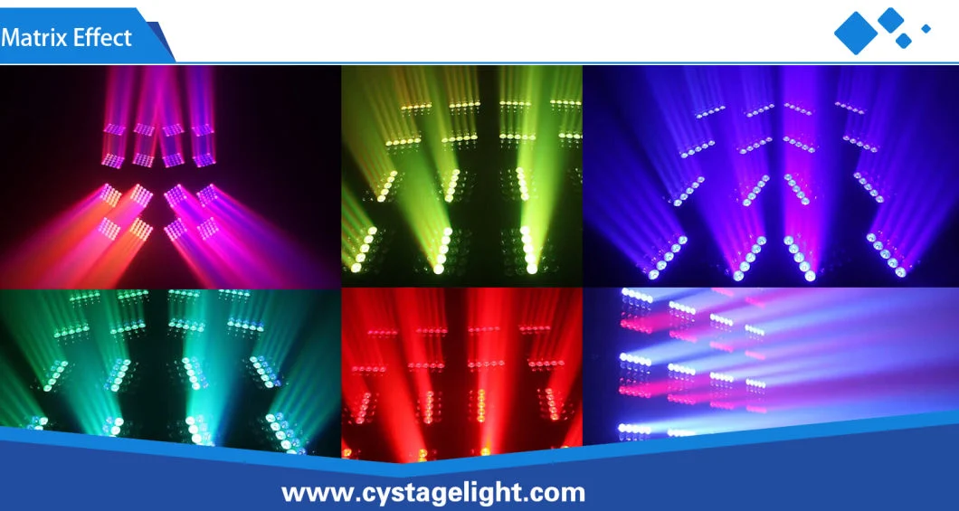 Magic Panel 6X6 36X15W RGBW 4in1 Infinite Rotating LED Matrix Beam Moving Head Stage Light