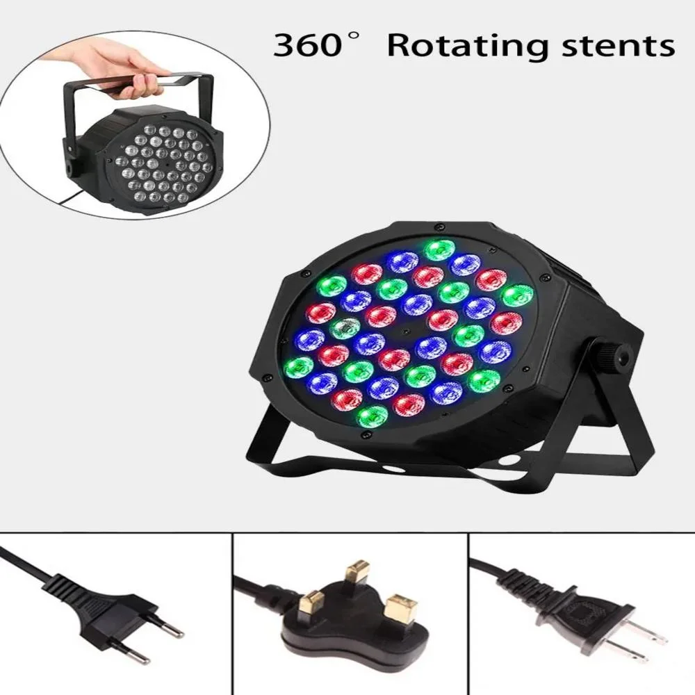 Professional 18 36 LED RGB Party Plastic Flat PAR Light LED Work Smart Dance Floor Laser Party Disco Stage Light