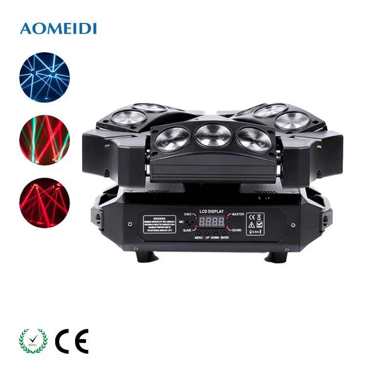 9X10W RGBW 4-в-1 светодиодный мини-паук с подвижной головкой для дискотеки